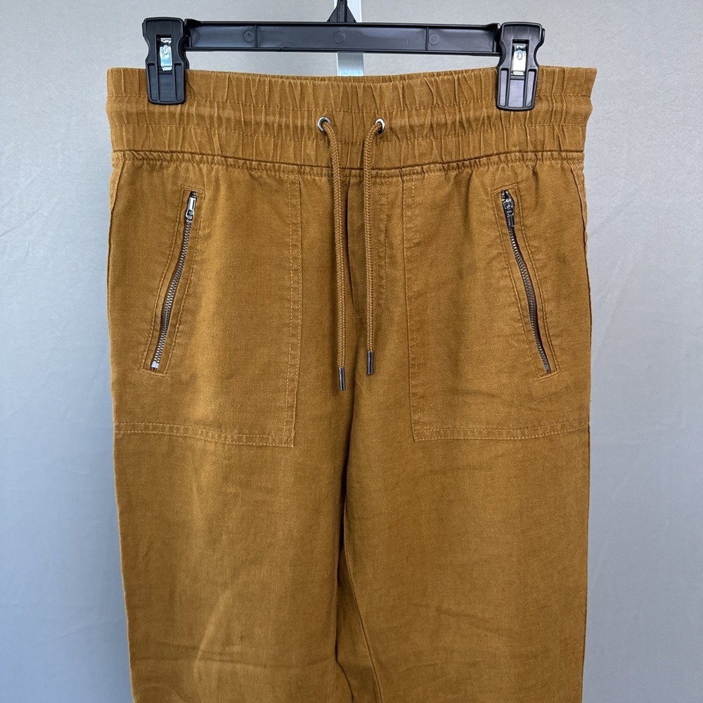 Athleta Cabo Linen Jogger Size 0 - 100% Linen in Rust - Picture 2 of 9